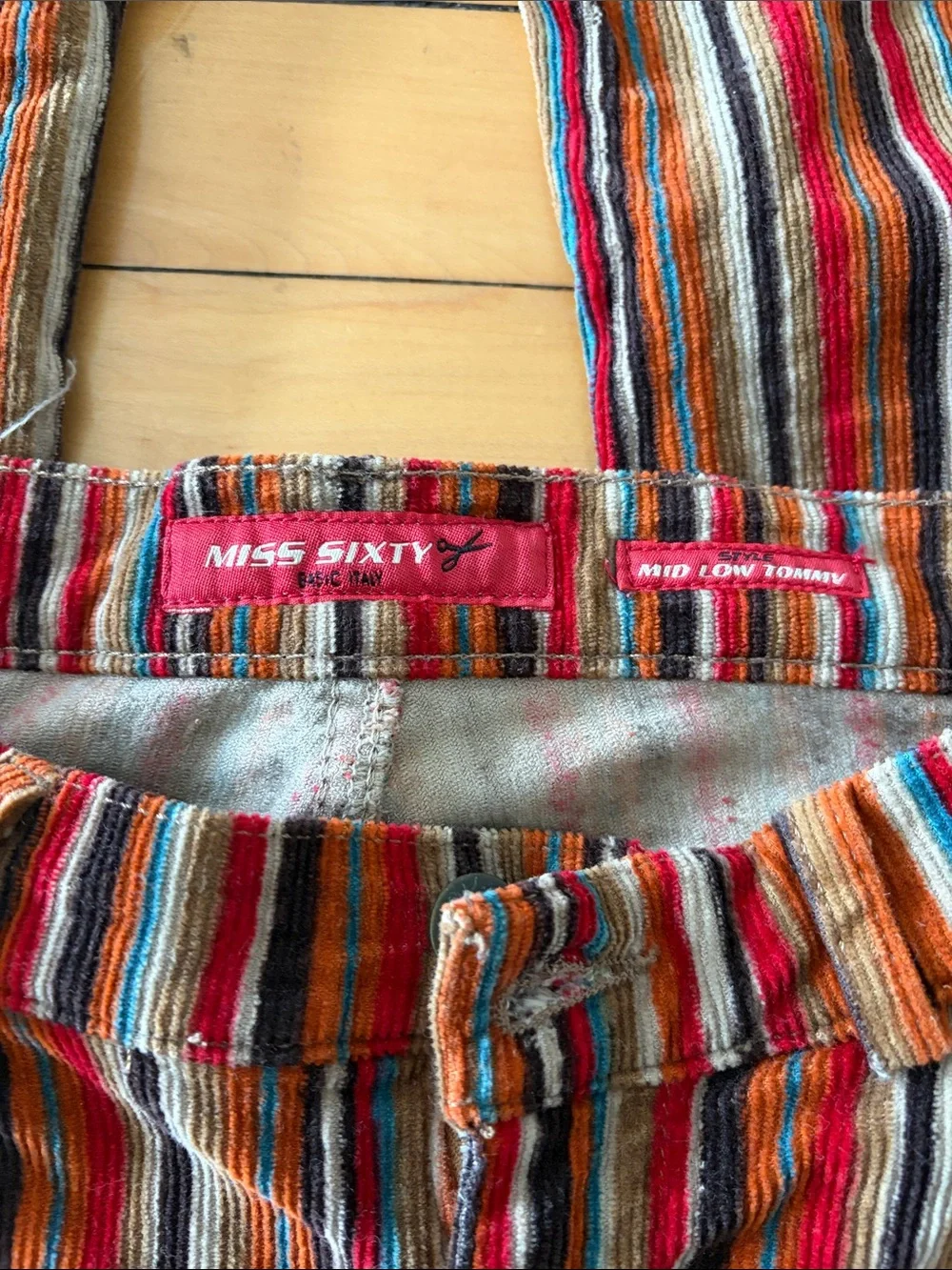 Miss Sixty Multicolor Striped Flare Cords
